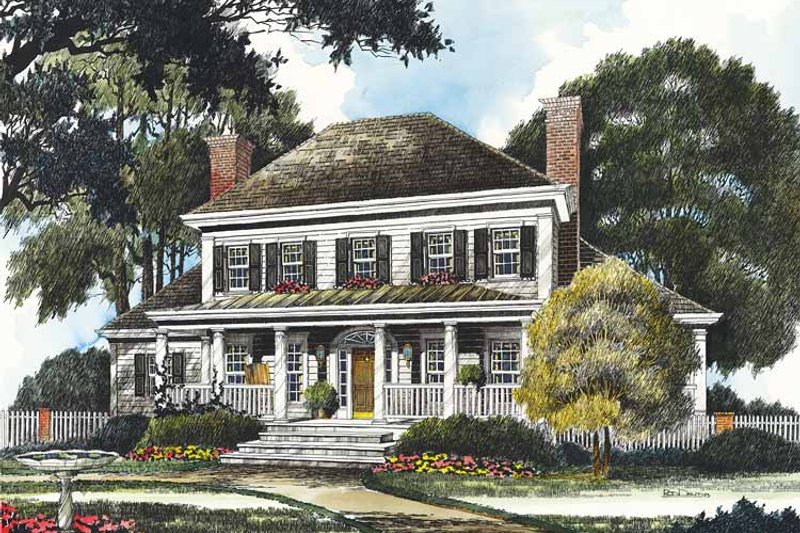 Dream House Plan - Country Exterior - Front Elevation Plan #429-356