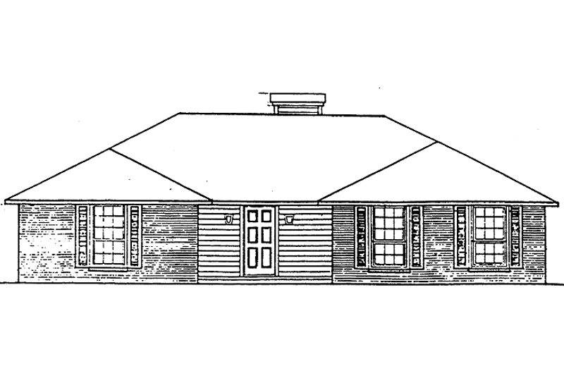 Architectural House Design - Exterior - Front Elevation 3 for Colonial House Plan #30-327 - 3 bed, 2 bath