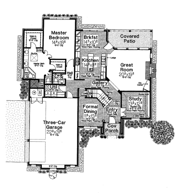Architectural House Design - Country Floor Plan - Main Floor Plan #310-1208