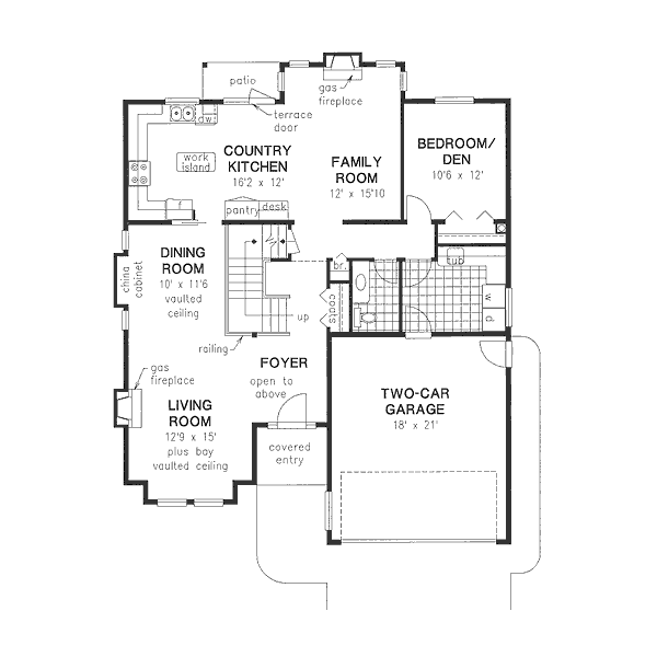 European Floor Plan - Main Floor Plan #18-9434