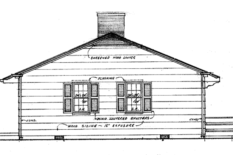 Dream House Plan - Exterior - Other Elevation for Ranch House Plan #72-495 - 2 bed, 2 bath