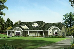 Country Exterior - Front Elevation Plan #57-691
