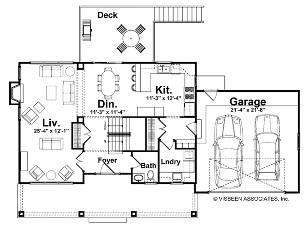 Architectural House Design - Craftsman Floor Plan - Main Floor Plan #928-137