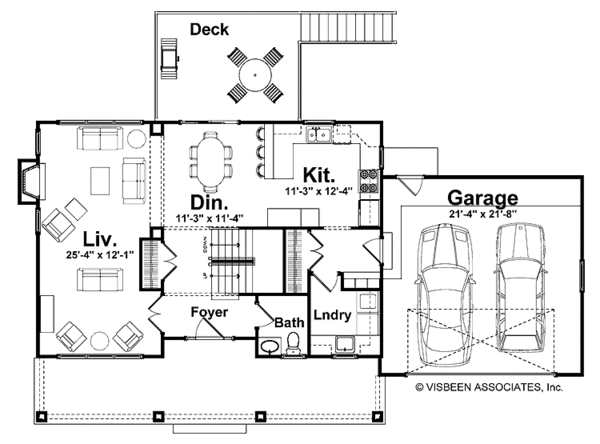 Craftsman Floor Plan - Main Floor Plan #928-137