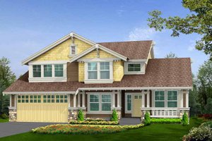 Craftsman Exterior - Front Elevation Plan #132-356