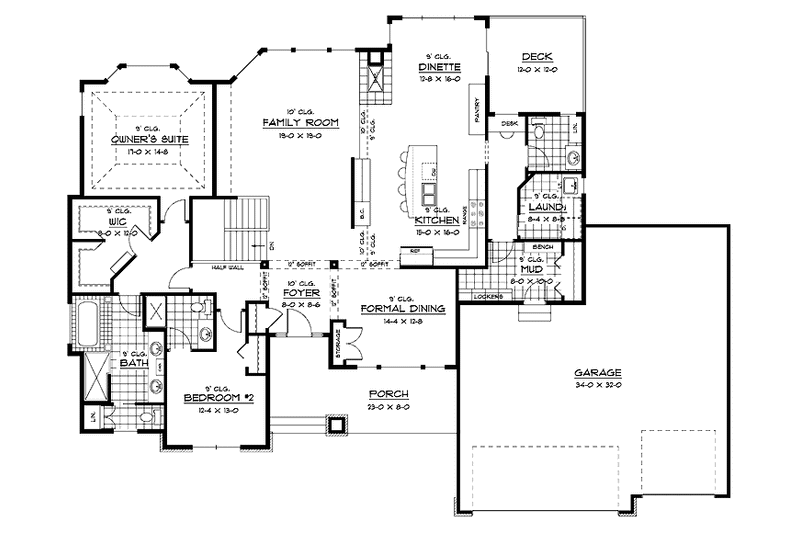 Dream House Plan - Floor Plan - Main Floor for Traditional House Plan #51-681 - 4 bed, 4.5 bath