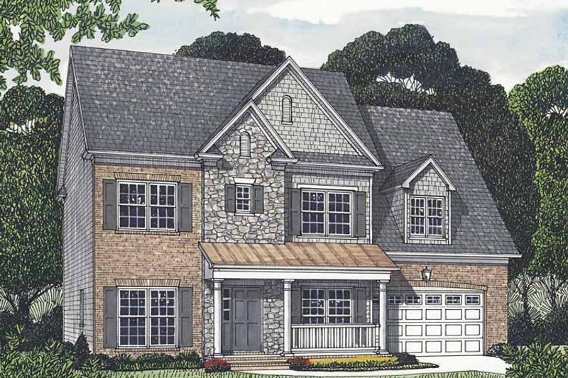 Dream House Plan - Exterior - Front Elevation 3 for Traditional House Plan #453-551 - 4 bed, 3.5 bath