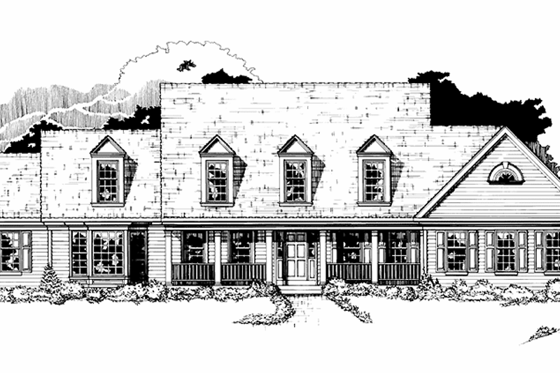 Architectural House Design - Country Exterior - Front Elevation Plan #953-74
