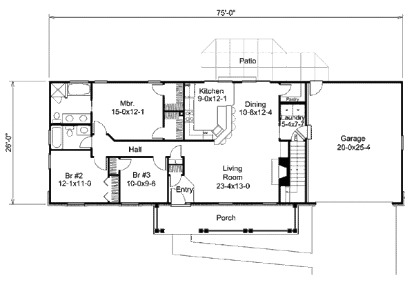 Traditional Floor Plan - Main Floor Plan #57-393