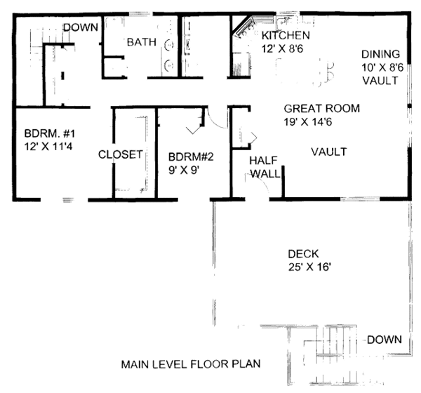 Traditional Floor Plan - Main Floor Plan #117-791
