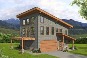 Modern Exterior - Front Elevation Plan #932-422