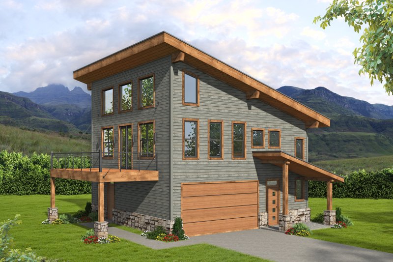 Home Plan - Modern Exterior - Front Elevation Plan #932-422