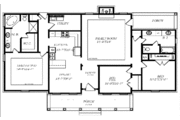 Mediterranean Style House Plan - 3 Beds 2 Baths 1702 Sq/Ft Plan #69-147 