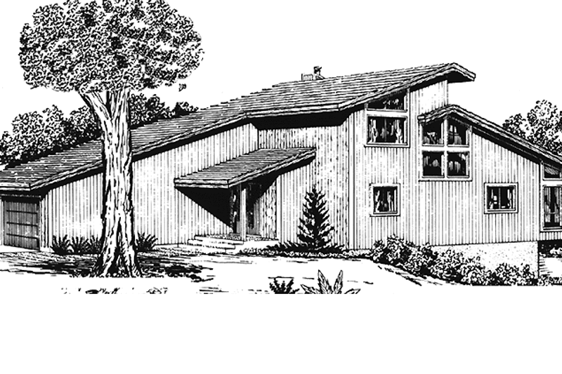 Home Plan - Prairie Exterior - Front Elevation Plan #320-1182