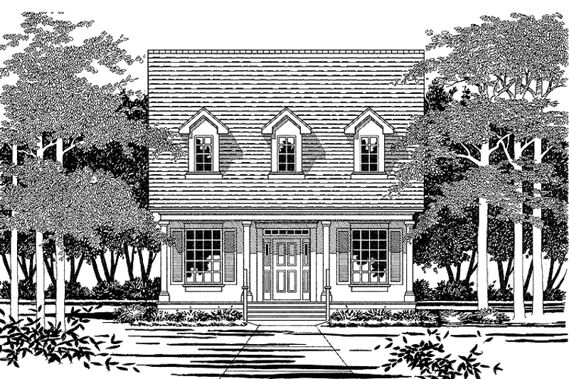 Architectural House Design - Colonial Exterior - Front Elevation Plan #472-223