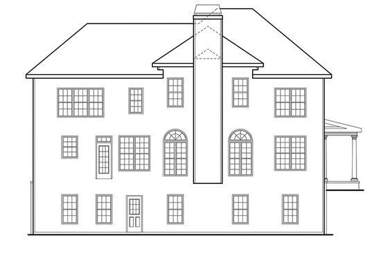 Exterior - Rear Elevation for Country House Plan #927-643 - 5 bed, 4 bath