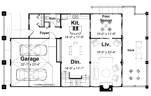 Dream House Plan - Bungalow Floor Plan - Main Floor Plan #928-22
