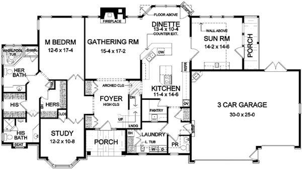 Dream House Plan - Colonial Floor Plan - Main Floor Plan #328-433