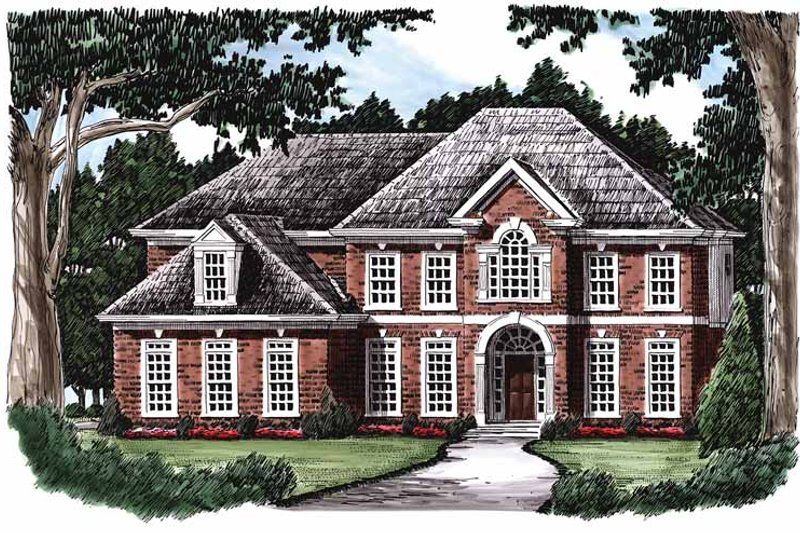 Architectural House Design - Colonial Exterior - Front Elevation Plan #927-223