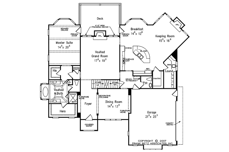 Home Plan - Floor Plan - Main Floor for European House Plan #927-477 - 4 bed, 3.5 bath