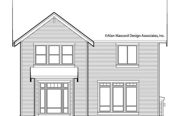 Exterior - Rear Elevation for Craftsman House Plan #48-848 - 3 bed, 2.5 bath