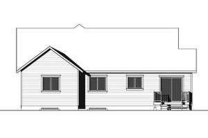Exterior - Rear Elevation for Ranch House Plan #23-2656 - 3 bed, 1.5 bath