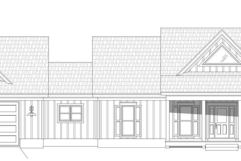 House Blueprint - Exterior - Front Elevation 3 for Farmhouse House Plan #932-388 - 4 bed, 3 bath