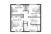 Traditional Style House Plan - 3 Beds 1.5 Baths 1821 Sq/Ft Plan #23-2508 Floor 