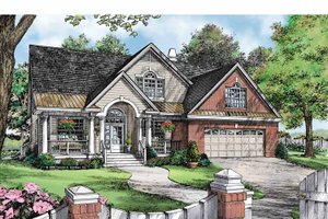 Exterior - Front Elevation 3 for Country House Plan #929-888 - 5 bed, 4 bath