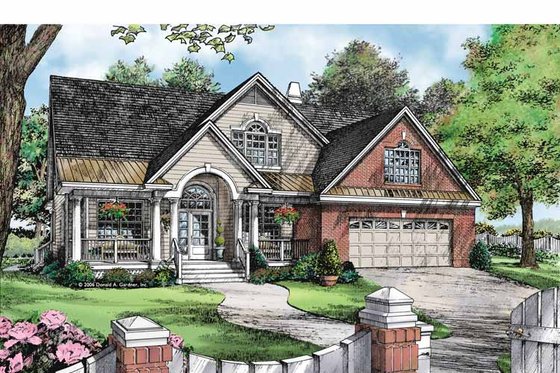 Exterior - Front Elevation 3 for Country House Plan #929-888 - 5 bed, 4 bath