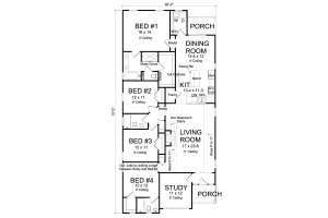 Floor Plan - Main Floor for Cottage House Plan #513-2179 - 4 bed, 3 bath