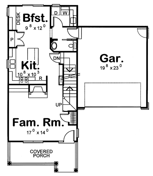 Home Plan - Country Floor Plan - Main Floor Plan #20-2227