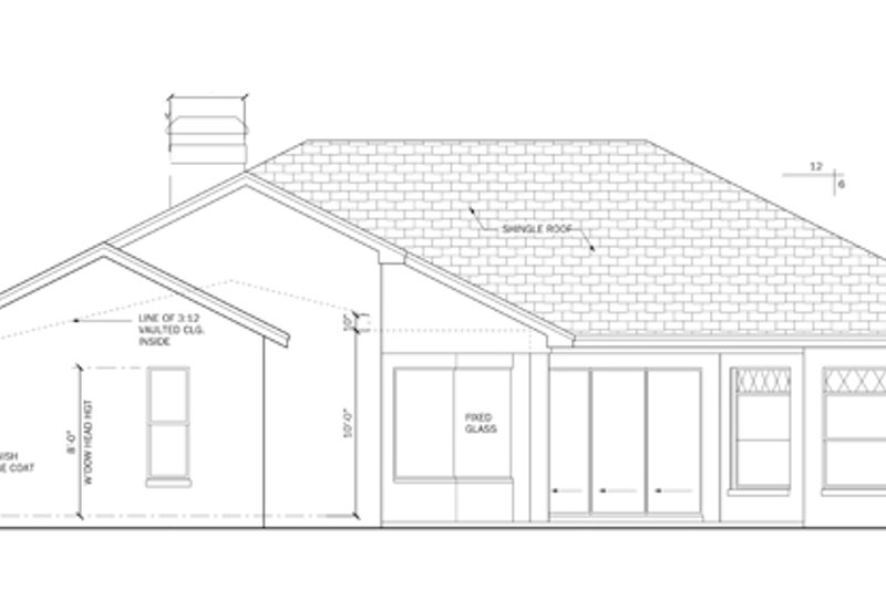 Home Plan - Exterior - Rear Elevation for Mediterranean House Plan #1058-46 - 4 bed, 3 bath