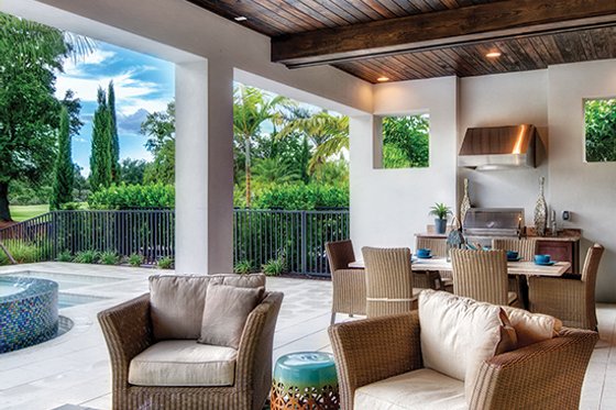 Exterior - Rear Elevation 3 for Mediterranean House Plan #930-449 - 3 bed, 3.5 bath