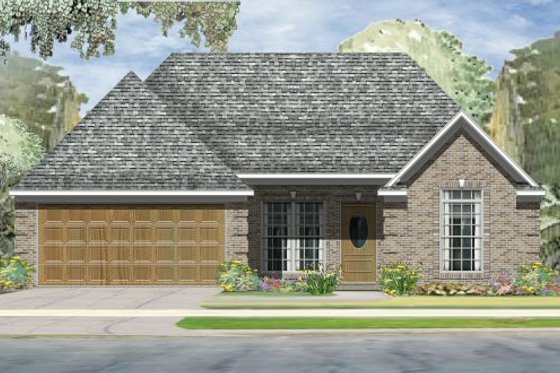 Exterior - Front Elevation for Traditional House Plan #424-274 - 3 bed, 2 bath
