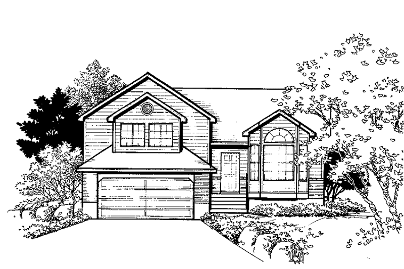 House Blueprint - Country Exterior - Front Elevation Plan #308-270
