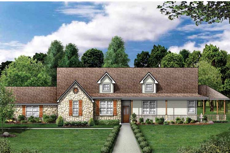 Home Plan - Exterior - Front Elevation 3 for Country House Plan #84-698 - 3 bed, 2.5 bath