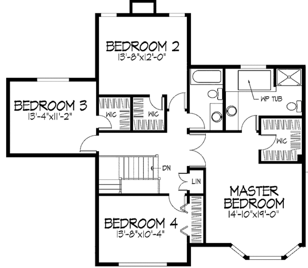 Dream House Plan - Tudor Floor Plan - Upper Floor Plan #51-920