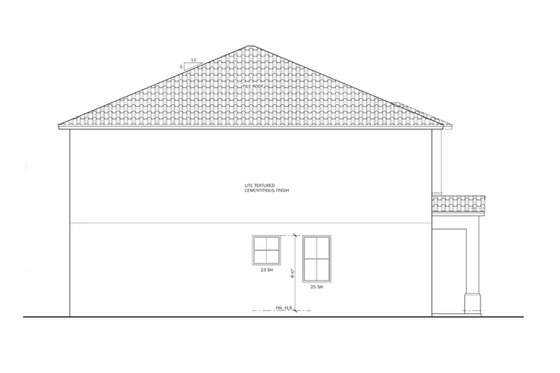 Exterior - Other Elevation 1 for Mediterranean House Plan #1058-61 - 4 bed, 2.5 bath