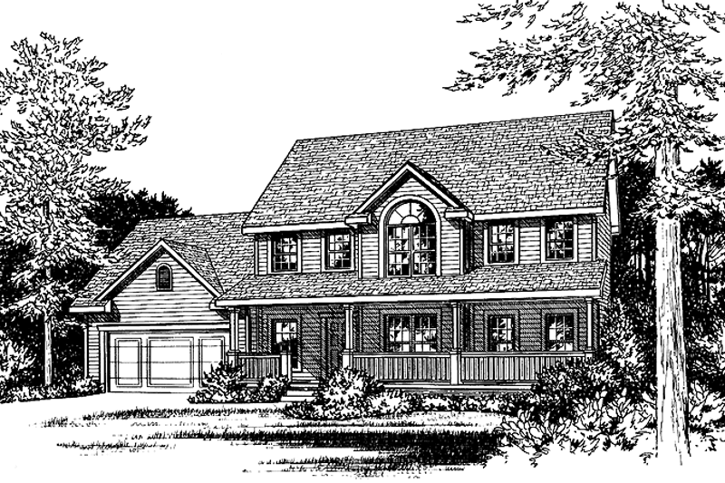 Dream House Plan - Country Exterior - Front Elevation Plan #20-2217
