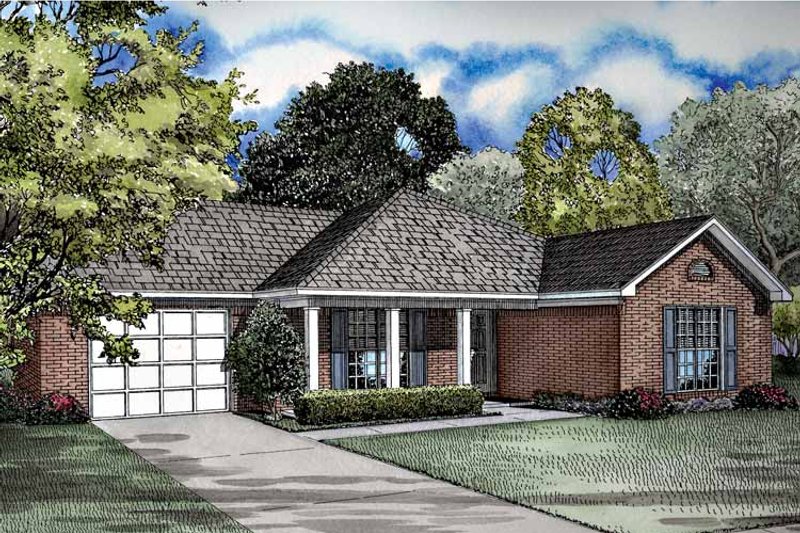 Dream House Plan - Exterior - Front Elevation 3 for Ranch House Plan #17-2968 - 3 bed, 2 bath