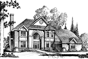 Dream House Plan - Exterior - Front Elevation for Adobe / Southwestern House Plan #1016-61 - 4 bed, 2.5 bath