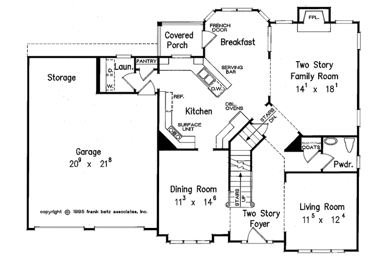 Home Plan - Floor Plan - Main Floor for Country House Plan #927-83 - 4 bed, 2.5 bath