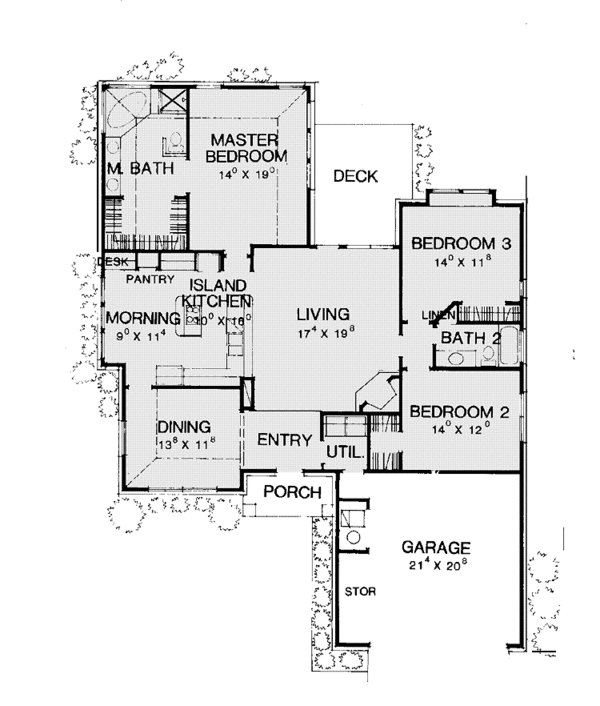 Architectural House Design - Traditional Floor Plan - Main Floor Plan #472-402