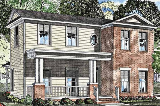 Exterior - Front Elevation 3 for Country House Plan #17-3005 - 3 bed, 2 bath