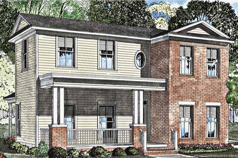 House Plan Design - Exterior - Front Elevation 3 for Country House Plan #17-3005 - 3 bed, 2 bath