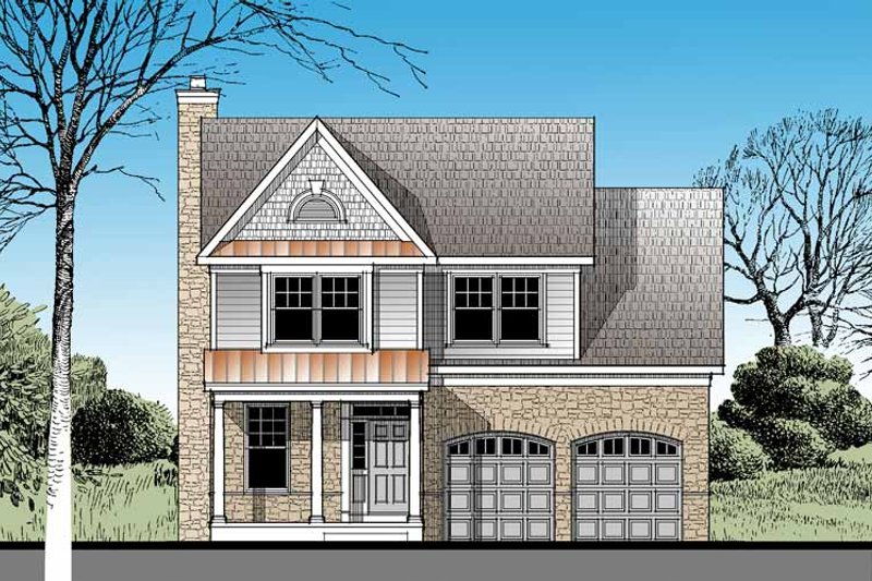 Architectural House Design - Traditional Exterior - Front Elevation Plan #1029-57