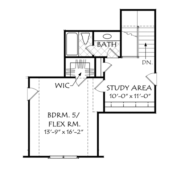 Architectural House Design - European Floor Plan - Upper Floor Plan #927-961