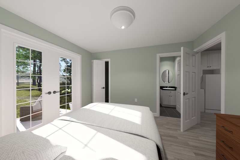 Architectural House Design - Interior - Master Bedroom 1 for Cottage House Plan #513-2405 - 2 bed, 2 bath