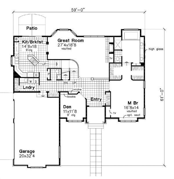 Home Plan - Country Floor Plan - Main Floor Plan #320-514